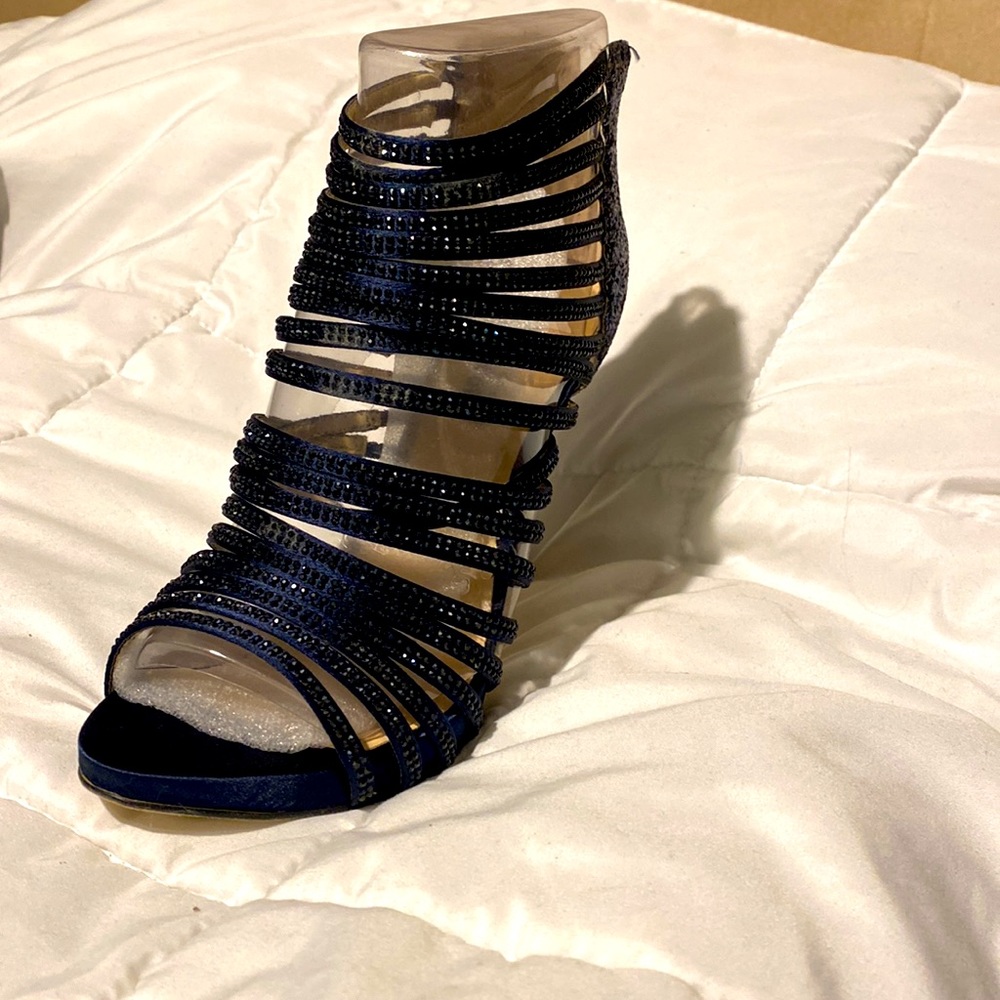Blue strappy heels - Picture 2 of 3